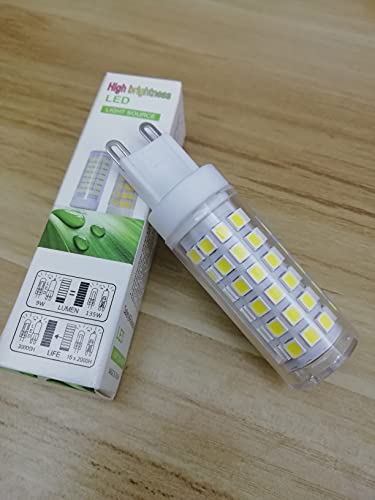 BANGSHUO G9 9W LED Blanco Fría 6000K Bombilla LED G9 Equivalente a Halogeno 80W Spot Luz G9 900LM Bajo Consumo 230V lámpara G9 Haz de Ángulo 360 ° No Regulable Dormitorio Salón Cocina--Pack de 10