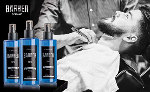 BARBER MARMARA No.2 Eau de Cologne Pump-Spray Men (3x 250 ml) After Shave Hombres - Agua perfumada - Refresca los refrescos - Fragancia masculina - Alcohol desinfectante 70 ° - Fragancia de barbería