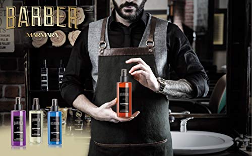 BARBER MARMARA No.4 Eau de Cologne Pump-Spray Men (2x 250 ml) After Shave Hombres - Agua perfumada - Refresca los refrescos - Fragancia masculina - Alcohol desinfectante 70 ° - Fragancia de barbería