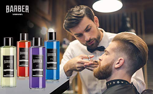 BARBER MARMARA No.4 Eau de Cologne Pump-Spray Men (2x 250 ml) After Shave Hombres - Agua perfumada - Refresca los refrescos - Fragancia masculina - Alcohol desinfectante 70 ° - Fragancia de barbería