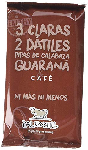 Barrita Energética Paleo 100% natural - Alta en proteínas - Café y Guaraná (55g)