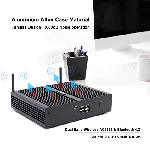 BASOARO Mini computadora de Escritorio, i5 Mini PC, Intel Core i5 8265U, 16G RAM 256G SSD, LAN Dual, EDP/HDMI/Type-C, 4 USB 3.0, 4 USB 2.0, WiFi de Banda Dual, BT, Windows 10 Pro, Montaje VESA