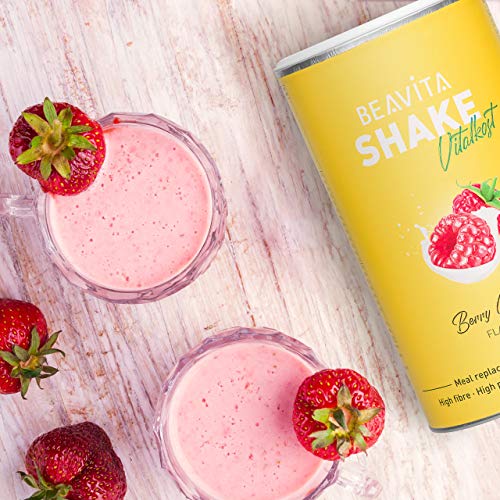 Batidos para adelgazar sabor Frambuesas & Yogur 572g – Sustitutivo de comida proteico – Batido saciante de apetito – Para perder peso y mantener músculo - Alimento dietético hipocalórico - de BEAVITA