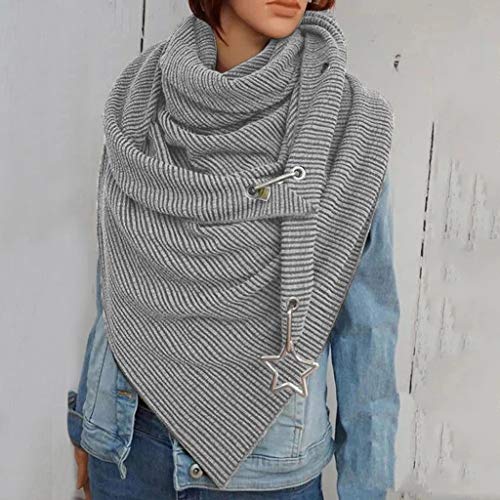 BAULMD Mujeres Bufanda,Moda Pañuelos,de de Punto Bufanda,Ooño Invierno Bufanda,material liviano,fulares Gorro Shawls Caliente Moda Cuello Alto Bufanda, textura suave Pasamontanascon (E)