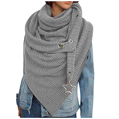 BAULMD Mujeres Bufanda,Moda Pañuelos,de de Punto Bufanda,Ooño Invierno Bufanda,material liviano,fulares Gorro Shawls Caliente Moda Cuello Alto Bufanda, textura suave Pasamontanascon (E)