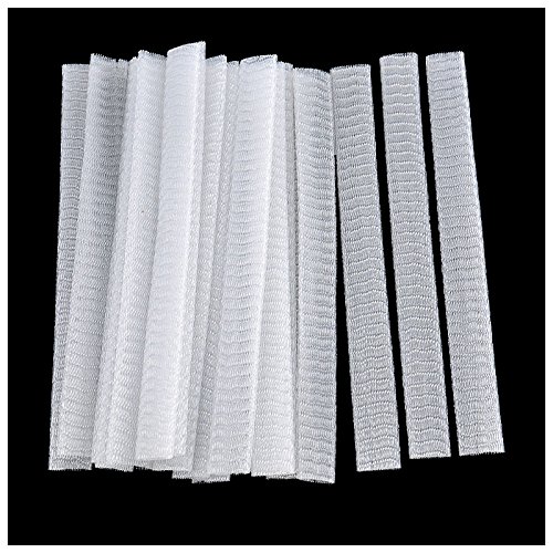 Bayda 20 PCS CosméTica Maquillaje Pinceles Protectores Malla Protectores Cubierta Funda Red Blanca