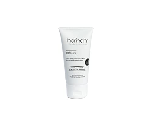 BB Cream Hidratante, Antiedad, Antienvejecimiento, Color Claro-medio, algodón arábico, Aloe Vera, (75ml) [INDRINAH]