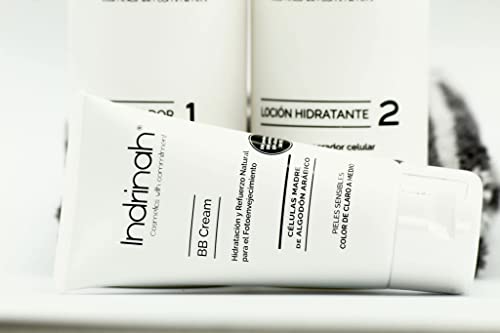 BB Cream Hidratante, Antiedad, Antienvejecimiento, Color Claro-medio, algodón arábico, Aloe Vera, (75ml) [INDRINAH]
