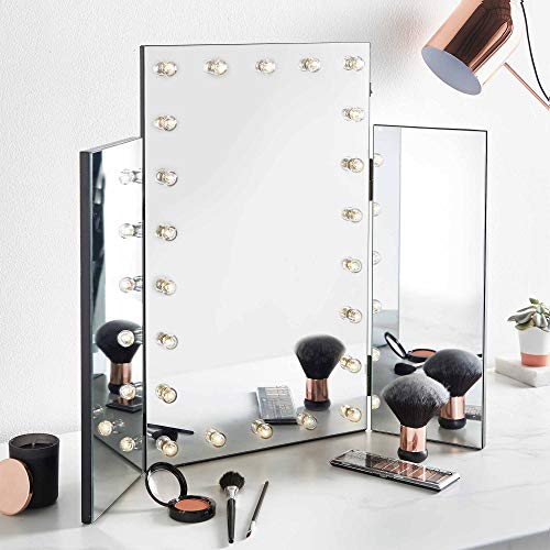 Beautify Espejo con Luz LED para Tocador Vanidad Tríptico Ajustable Estilo Hollywood de