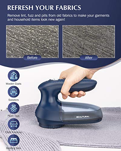 Beautural Quitapelusas Electrico de Ropa, Removedor de Pelusas Potente y eficiente, con AC Plug Cable o con Pilas, Especial y coveniente Version para su Familia