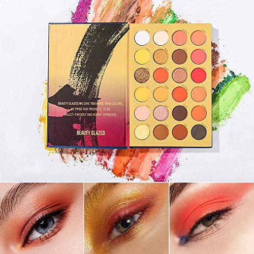 Beauty Glazed Nuevos tonos de color 72 colores en polvo prensado Sombra de ojos Maquillaje Brillo Brillo Paleta mate Disco Portátil Súper pigmentado Metálico Brillante Sombra de ojos mezclable