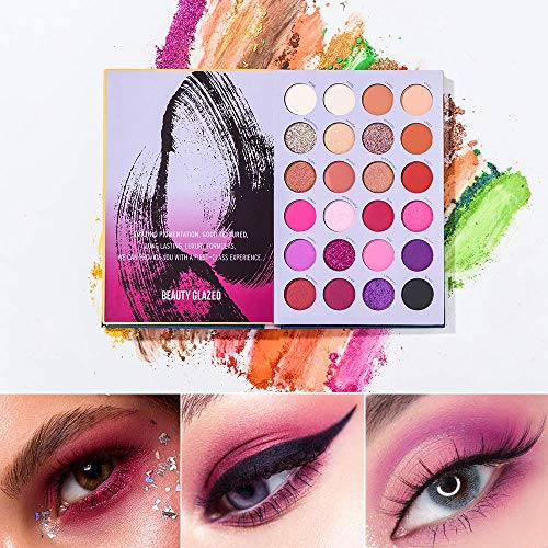 Beauty Glazed Nuevos tonos de color 72 colores en polvo prensado Sombra de ojos Maquillaje Brillo Brillo Paleta mate Disco Portátil Súper pigmentado Metálico Brillante Sombra de ojos mezclable