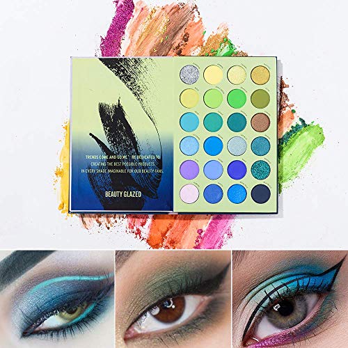 Beauty Glazed Nuevos tonos de color 72 colores en polvo prensado Sombra de ojos Maquillaje Brillo Brillo Paleta mate Disco Portátil Súper pigmentado Metálico Brillante Sombra de ojos mezclable
