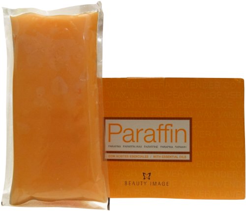 Beauty Image Parafina con Aceites Vegetales y Esencias, Melocotón, 6 bolsas de 500g cada una.