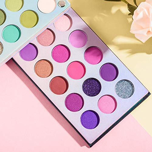 Beauty Searcher 60 colores Paleta de sombras de ojos 4 en 1 Paleta de colores Paleta de maquillaje Alto pigmentado Color brillante Desnudo Brillo Mate Brillo Crema Paletas de sombras de ojos