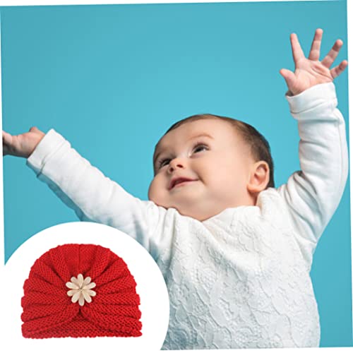 Bebé Sombrero de cálido Niño Niño Invierno Tapa de Punto Infantil Pecho de Cabeza Anudado Cómodo Sombreros Red Baby Peluquería Accesorio
