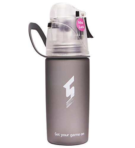 Beber y rociar deportes Botella de agua, Sin BPA & Eco-Friendly Tritan, rápido flujo de agua se abre con 1-Click, Spray a prueba de fugas portátil para ciclismo Camping Senderismo al aire libre