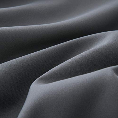 Bedsure Funda Almohada 90 cm - Juego de 2 Fundas Almohadas 40x90, Transpirable Suave Antiarrugas de Microfibra, 90x40 Color Gris Oscuro, sin Cremallera