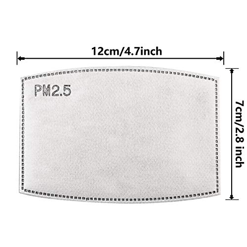 Begleri Filtros de Carbón Activado Reemplazables PM2.5 de 5 Capas para Adults (100 PCS)