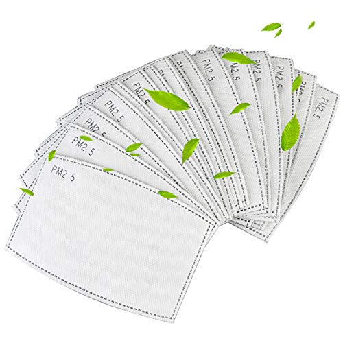 Begleri Filtros de Carbón Activado Reemplazables PM2.5 de 5 Capas para Adults (100 PCS)