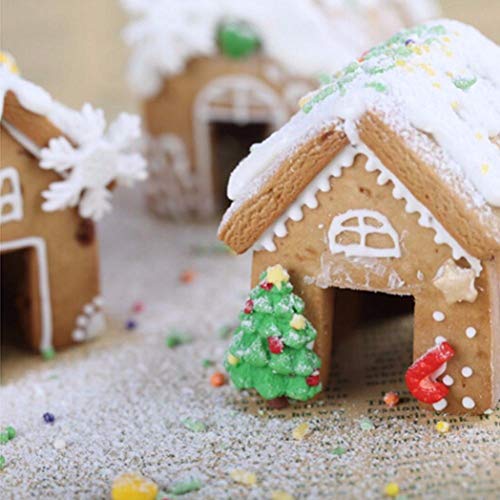 Beito Serie De Navidad 3pcs Acero Inoxidable De DIY 3D Cortador De La Galleta del Pan De Jengibre Casa De La Galleta del Molde Pasta De Azúcar Que Adorna Las Herramientas