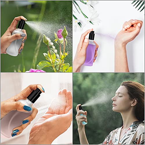 Belle Vous Frasco Vacío Pequeño Atomizador Perfume Cristal Esmerilado 100 ml (Pack de 10) Frascos para Perfume con Tapa - Rellenable Anti Derrame para Limpieza, Perfume, Bote Spray Aceites Esenciales