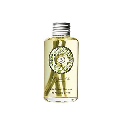 Benamôr - Aceite Seco Milagroso Colección Alantoína - Para Cara, Cuerpo, Cabello - 99% Ingredientes Naturales, Sin Parabenos, Natural - Un delicado Aroma a Limón - Botella de 100ml