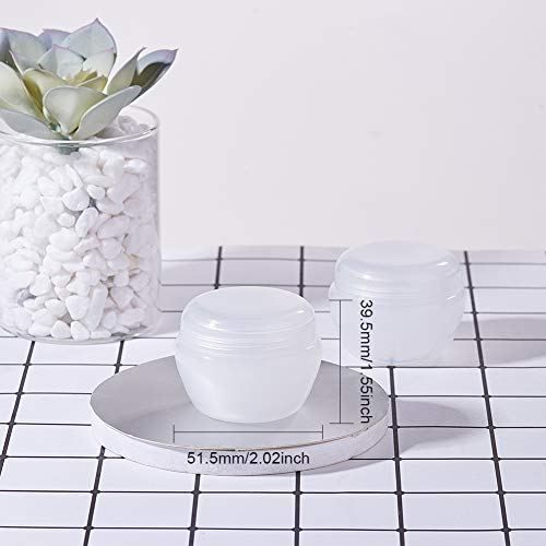 BENECREAT 12 Pack 30ml / 30G Tarro Vacío de Cosmético con Diseño a Prueba de Fugas Tamaño Portátil Ideal para Llevar y Viajar Blanco