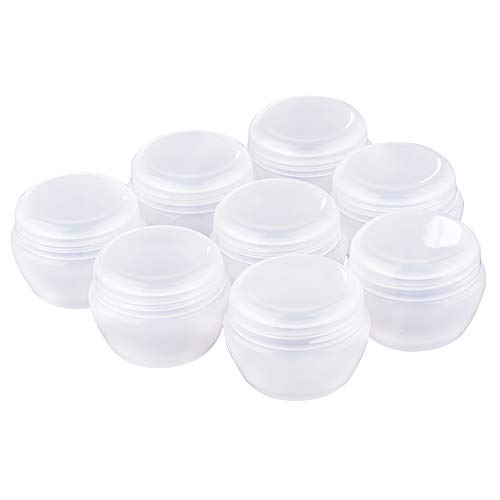 BENECREAT 12 Pack 30ml / 30G Tarro Vacío de Cosmético con Diseño a Prueba de Fugas Tamaño Portátil Ideal para Llevar y Viajar Blanco