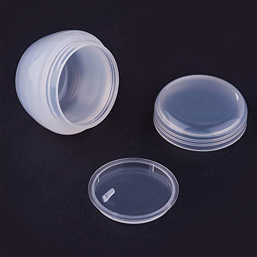 BENECREAT 12 Pack 30ml / 30G Tarro Vacío de Cosmético con Diseño a Prueba de Fugas Tamaño Portátil Ideal para Llevar y Viajar Blanco