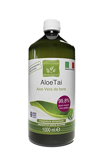 Benessence - Jugo y pulpa de Aloe Vera para beber, sin pasteurizar y sin filtrar - 1L