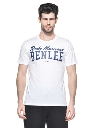 BenLee Rocky Marciano Promo Shortsleeve Logo Camisa, Hombre, Blanco, L