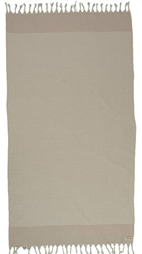 Bersuse 100% Algodón - Hierapolis XXL Manta Toalla Turca - Multiusos Colcha de Cama, Funda de Sofa - Fouta para Baño y Playa - Oeko-Tex - 152 x 242 cm, Beige