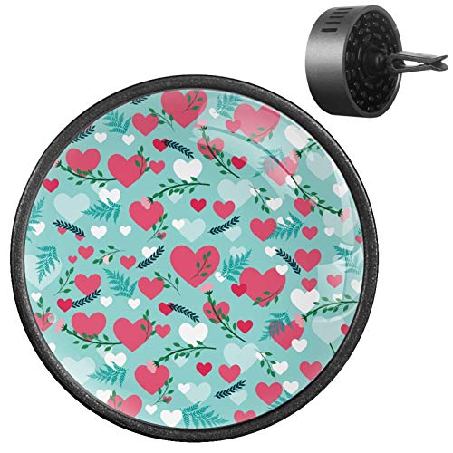 BestIdeas - Juego de 2 clips de ventilación para coche con amor primaveral, aroma de almizcle blanco aromaterapia difusor de aceite esencial