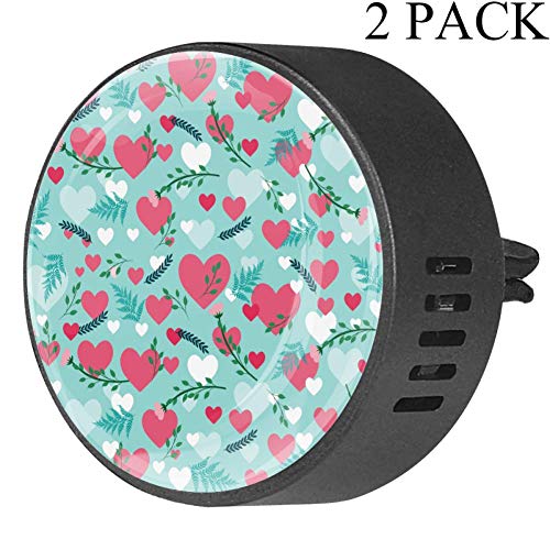BestIdeas - Juego de 2 clips de ventilación para coche con amor primaveral, aroma de almizcle blanco aromaterapia difusor de aceite esencial