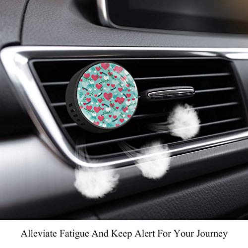 BestIdeas - Juego de 2 clips de ventilación para coche con amor primaveral, aroma de almizcle blanco aromaterapia difusor de aceite esencial