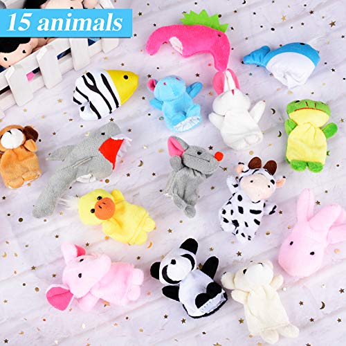 BETESSIN 21 Pcs Marionetas de Dedos 15 Animales y 6 Personas Títeres de Dedos Juego Lindos Dedos Muñecas Juguetes Pequeños de Mano Interesante para Niños Regalo de Cumpleaños