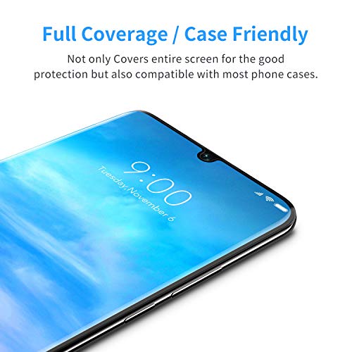 Bewahly Cristal Templado para Xiaomi Mi Note 10/Note 10 Pro/Note 10 Lite [2 Piezas], 3D Curvado Completa Cobertura Protector Pantalla, 9H Dureza Alta Definicion Vidrio Templado Sin Burbujas
