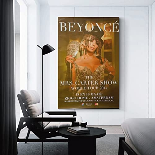 Beyoncé Knowles Mrs Carter World Tour 2016 - Póster de lienzo (50 x 75 cm)