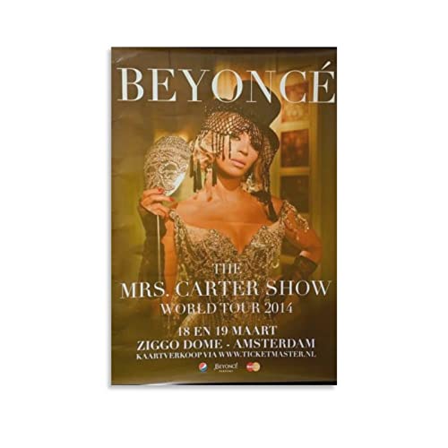 Beyoncé Knowles Mrs Carter World Tour 2016 - Póster de lienzo (50 x 75 cm)