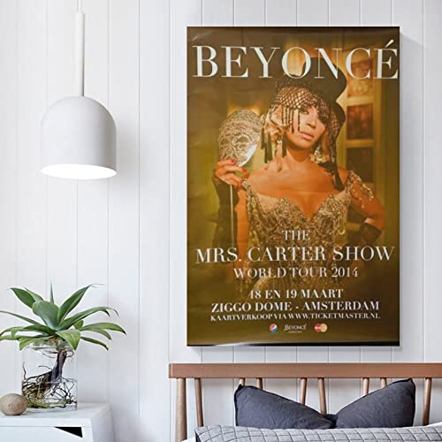 Beyoncé Knowles Mrs Carter World Tour 2016 - Póster de lienzo (50 x 75 cm)