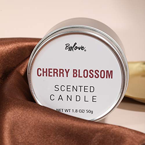 BFFLOVE Regalos para Mujer, Set de Baño y Ducha a Cerezo, Caja de Regalo de Cumpleaños, Set de Spa Incluye Sales de Baño, Vela Perfumada, Aceite de Masaje, Crema de Manos, Jabón