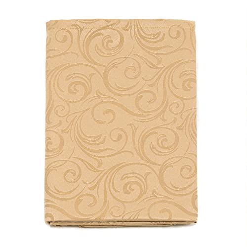 BGEUROPE Mantel DE Lujo - Beige Anti-Stain Tratamiento - Grande - Ref, Lyon, Beige, 59 x 118 (150 x 300cm)