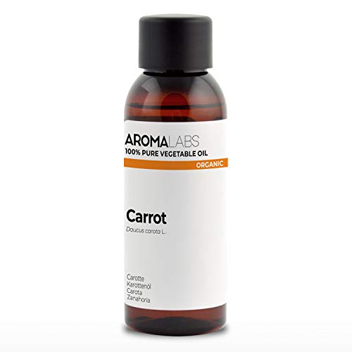 BIO - Aceite vegetale de Zanahoria - 50ml - garantizado 100% puro y natural - Orgánico certificado por Ecocert - Aroma Labs