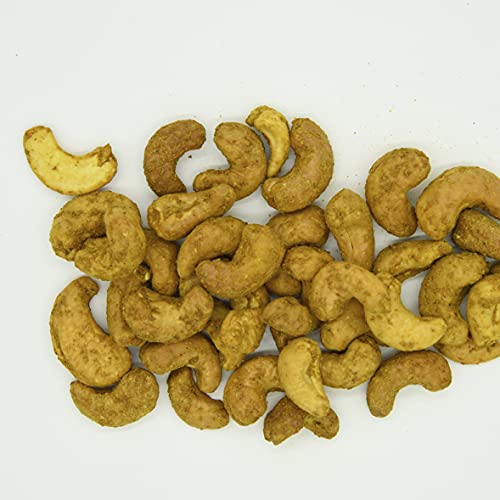BIOCOMERCIO | Anacardo tostado con curry ecológico | Anacardos fritos y tostados | 1 kilo | 10 bolsas x 100 gr | Anacardos enteros | Frutos secos | Curry Ecológico | BIO