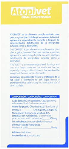 Bioiberica ATOPIVET Perro Gato Suspension Oral 120ML, Estándar, Único