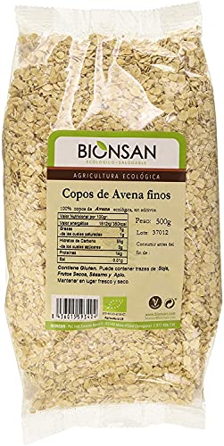 Bionsan Copos de Avena Finos | Producto Ecológico y Natural | 500 gr
