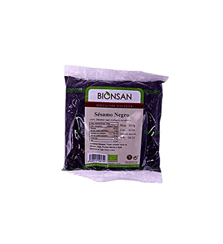 Bionsan Semillas de Sésamo Negro Ecológico | 6 Bolsas de 300 g | Total: 1800 gr