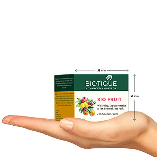 Biotique Bio Fruit Blanqueamiento & Despigmentación & eliminación de bronceado Face Pack 75G/2.65 Fl.Oz. I para todo tipo de piel