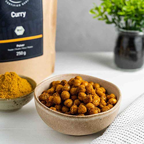 Biotiva Curry fino orgánico - 250g - intenso y puro - de primera calidad - según una antigua receta india - sin potenciadores del sabor ni aditivos artificiales - ingredientes 100% ecológicos